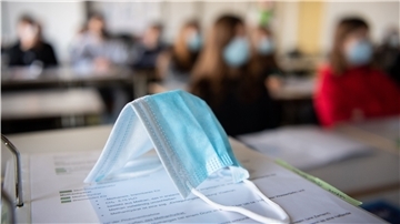 Maskenpflicht in der Schule. 