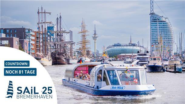 Die „Jan Mück“ kann während der Sail für die Hafenrundfahrten nicht wie gewohnt im Neuen Hafen ablegen.