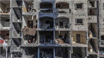 Die humanitäre Lage im Gazastreifen - wie hier in Rafah - spitzt sich weiter zu.