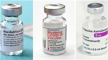 Die Impfstoffe von Pfizer-Biontech, Moderna und AstraZeneca.