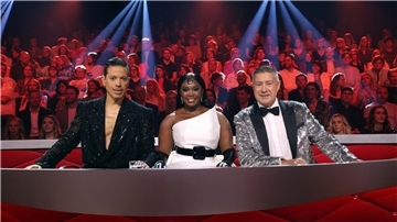 Die Jury der Tanz-Show „Let’s Dance“ mit Jorge González, Motsi Mabuse und Joachim Llambi (l-r).