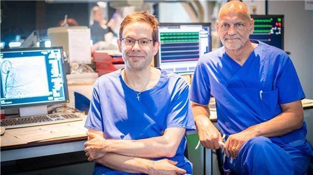 Die Kardiologen Dr. Thomas Sievert und Dr. Mark Lüdde (links) helfen in Nordenham aus.