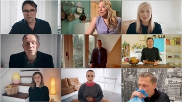 Die Kombo aus einzelnen Video-Standbildern der Internetaktion #allesdichtmachen via Youtube zeigt Schauspieler, die sich an der Internetaktion beteiligen.