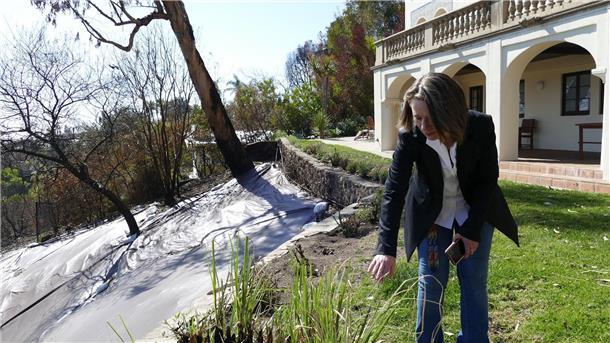 100 Tage nach dem Inferno - ein langer Weg für Los Angeles Die Künstlerresidenz Villa Aurora in Pacific Palisades hat Schaden genommen.