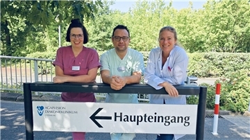 Die Leitende Hebamme Mareen Kristin Michaelis (von links), der Sektionsleiter Geburtshilfe, Wael Al-Abssi und Chefärztin Dr. med. Karen Wimmer-Freys sehen sich als ein Team.