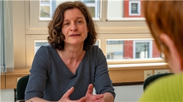 Die Leiterin des Stadtplanungsamtes Carolin Kountchev im Interview mit Maike Wessolowski
