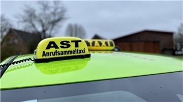 Dach eines Anrufsammeltaxis