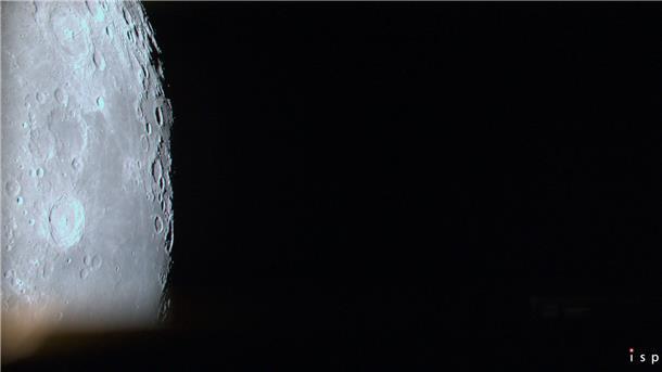 Die Mondoberfläche vom Landegerät der japanischen Hakuto-R Mission aus gesehen. Am 25. April gegen 18.40 Uhr (MESZ) will das junge japanische Raumfahrtunternehmen ispace den Mondlander auf dem Mond aufsetzen lassen.