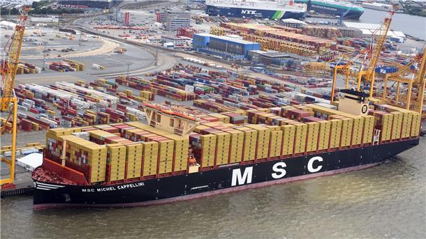 Weltgrößtes Containerschiff vor Taufe: Das kann der Mega-Frachter Die „MSC Michel Cappellini“ liegt derzeit in Bremerhaven und wartet auf ihre Taufe.