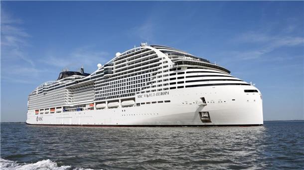 MSC Cruises bestellt zwei weitere Neubauten der World-Klasse in Frankreich Die „MSC World Europa“ ist bereits in Fahrt