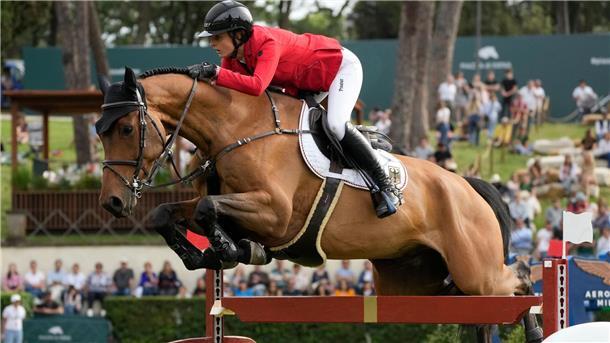 Die nachnominierte Kendra Claricia Brinkop reitet mit Tabasco in Aachen für die Nationalmannschaft.