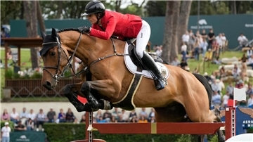 Die nachnominierte Kendra Claricia Brinkop reitet mit Tabasco in Aachen für die Nationalmannschaft.