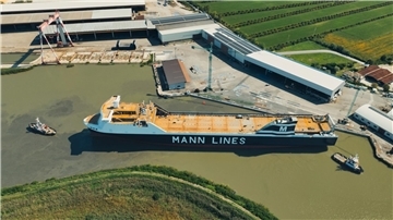 Die neue RoRo-Frachtfähre der Mann Lines wird 2025 in Dienst gestellt und unterstützt den Güterverkehr auf der Nordsee-Baltikum-Route.
