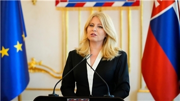 Die noch bis 15. Juni amtierende Präsidentin Zuzana Caputova ruft zur Mäßigung auf.