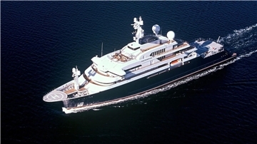 Die Megayacht „Octopus“ 