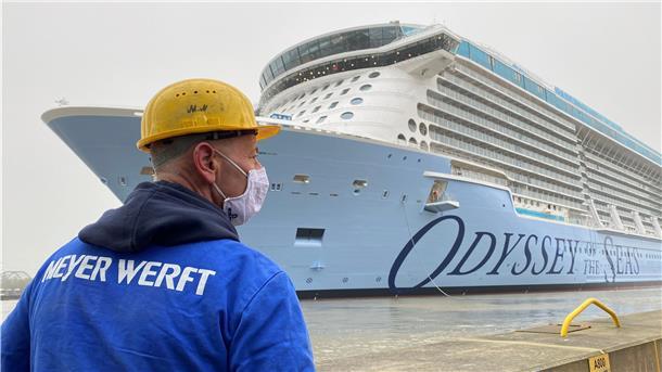 Die „Odyssey of the Seas“ soll die Werft am Wochenende verlassen und zur Ausrüstung nach Bremerhaven verholen.