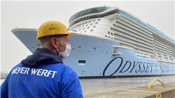 Die „Odyssey of the Seas“ soll die Werft am Wochenende verlassen und zur Ausrüstung nach Bremerhaven verholen.