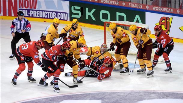 Die Pinguins drängten vom ersten Bully an auf das genfer Tor.