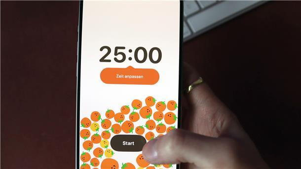 Handydisplay mit Timer-Einstellung