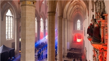 Die Predigerkirche in Erfurt wurde kurzerhand zur Tanzfläche.