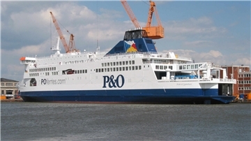 Die „Pride of Canterbury“, hier im April 2003 in Bremerhaven liegend, wird voraussichtlich bald abgewrackt.