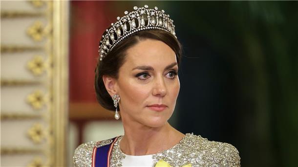 Die Prinzessin von Wales im Buckingham Palace in London.