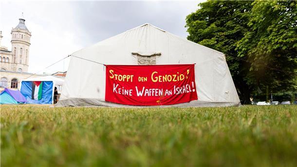 Ministerium: Pro-Palästina-Camps sensibel beobachten Die Protestierenden fordern unter anderem den Stopp von Waffenlieferungen an Israel.