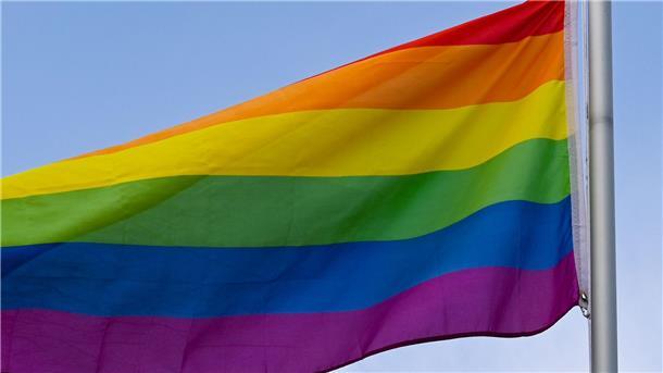 Die Regenbogenfahne soll an vielen Häusern hängen. (Symbolbild) 