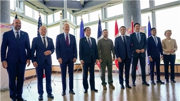 Die Regierungschefs der G7 Staaten treffen sich im japanischen Hiroshima zu ihren jährlichen Beratungen.