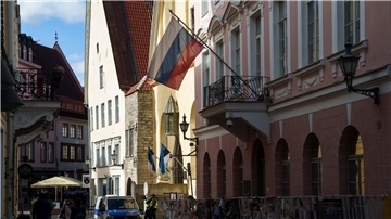 Die russische Botschaft in Tallinn.