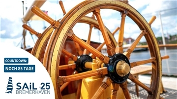 Das Steuerrad eines Schiffes.