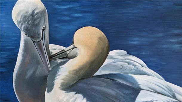 Die Schönheit der Vogelwelt versucht Walburg Dittrich in ihren Bildern einzufangen.