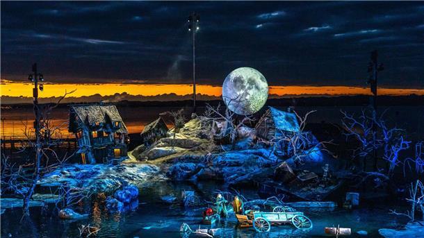 Die großen Sommerfestspiele im Überblick Die Seebühne in Bregenz mit dem Bühnenbild vom „Freischütz“. (Archivbild)