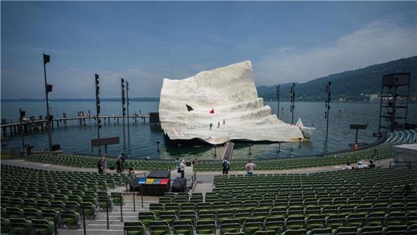 Bregenzer Festspiele setzen wieder auf „Madame Butterfly“ Die Seebühne zu Beginn der Proben der Oper „Madame Butterfly“ diesen Sommer.