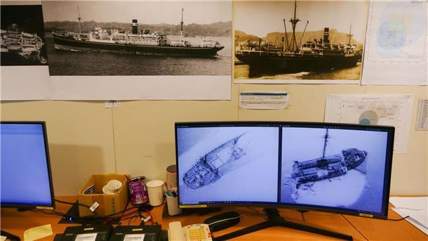 Die Silentworld Foundation zeigt Bilder des Wracks der „Montevideo Maru“.