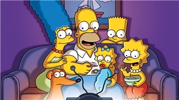 Eine Familie guckt Fernsehen