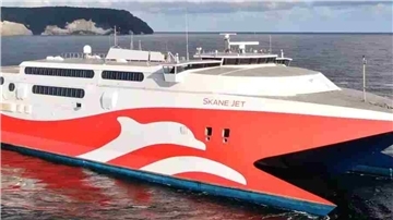 Die „Skane Jet“ soll nach dem Aus des Fährbetriebs Sassnitz-Trelleborg verkauft werden.