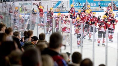 Die Spieler lassen sich zu Recht von den Fans feiern: Die Fischtown Pinguins spielen die beste Saison ihrer Vereinsgeschichte in der Deutschen Eishockey-Liga.