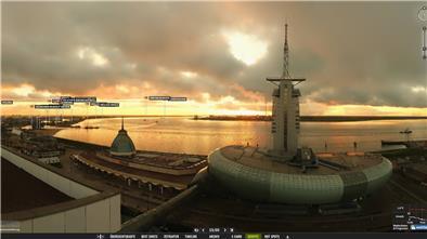 Der Blick der Super-Webcam über Bremerhaven.