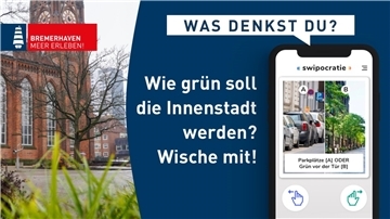Die Teilnahme an der „Swipocratie“-Umfrage zur Begrünung der Innenstadt ist ohne das Herunterladen einer App möglich und dauert nicht einmal fünf Minuten.