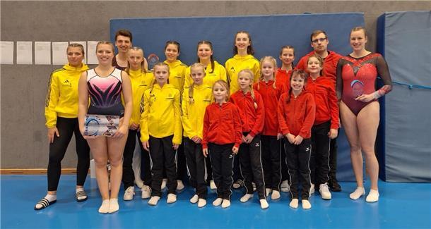 Die Trampolin-Mannschaft des Leistungsstützpunkts Bremerhaven beim Barmstedt-Cup.