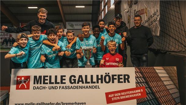 Die U14-Fußballer von Bayer Leverkusen gewannen den Melle-Gallhöfer-Cup in Dorum.
