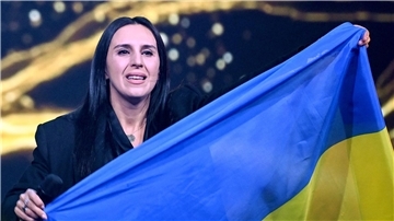 Die ukrainische Sängerin Jamala während der Show „Germany 12 Points - der deutsche ESC-Vorentscheid“ im März vergangenen Jahres.