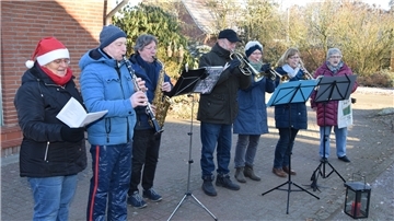 Die Musikanten vom Steinkamp (von links): Erika und Erhard Wanger, Dieter Beeh, Werner und Rosi Borchers, Monika Beeh und Liesl Lingner.