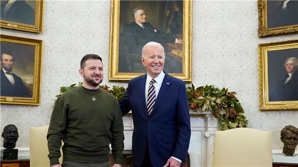 Selenskyj in Washington - Biden sichert Unterstützung zu Die USA sind der wichtigste Verbündete im Abwehrkampf der Ukraine gegen die russische Invasion.