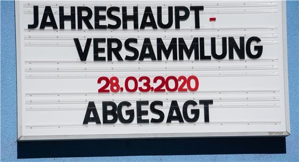 Die Vereine mussten ihre Mitgliederversammlungen absagen. Sie sollen in den kommenden Wochen nachgeholt werden.