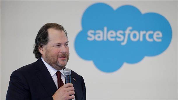 KI-Spezialist Salesforce enttäuscht Wall Street Die Vision von Salesforce-Chef Marc Benioff ist, den Kundendienst mit Hilfe von KI umzukrempeln. (Archivbild)