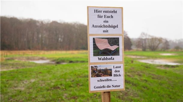 Dieser Aussichtshügel an der Billerbeck wurde geschaffen und Anfang kommenden Jahres soll hier noch ein „Waldsofa“ installiert werden.