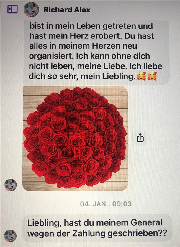 Digitale Rosen, täglich neue Liebesschwüre und immer wieder Fragen nach dem Geld: So wollten die Liebesbetrüger Elke Wendelken umgarnen und übers Ohr hauen.