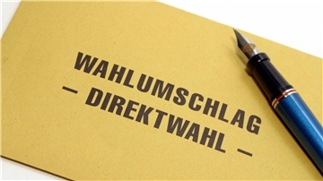 Wahlumschlag für eine Direktwahl